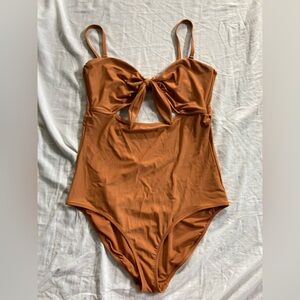 Aerie Tan Bodysuit One Piece, XL long